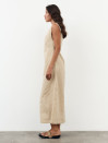 Льняное платье меди с вырезом и карманами Linen Muse Dress 434
