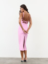 Розовое льняное платье на бретельках Pink Whisper 207 Розовое льняное платье на бретельках Pink Whisper 207