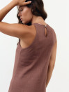 Льняное платье меди Chocolate Linen 209