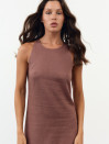 Льняное платье меди Chocolate Linen 209