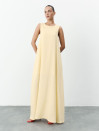 Желтое льняное платье макси свободного кроя Linen Flow Dress 450 Желтое льняное платье макси свободного кроя Linen Flow Dress 450