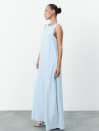 Голубое льняное платье макси свободного кроя Linen Flow Dress 450 Голубое льняное платье макси свободного кроя Linen Flow Dress 450