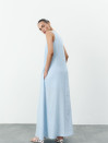Голубое льняное платье макси свободного кроя Linen Flow Dress 450 Голубое льняное платье макси свободного кроя Linen Flow Dress 450