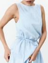Голубое льняное платье макси свободного кроя Linen Flow Dress 450 Голубое льняное платье макси свободного кроя Linen Flow Dress 450