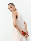 Бежева лляна сукня міді з поясом Linen Grace Dress 450 Бежева лляна сукня міді з поясом Linen Grace Dress 450