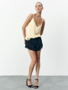 Чорні жіночі сатинові шорти з гіпюром Satin Lace Shorts 452 Чорні жіночі сатинові шорти з гіпюром Satin Lace Shorts 452