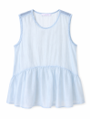 Блакитний жіночий топ з баскою із тенселу Tencel Air Top 433