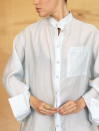 Женщина голубая повседневная рубашка из тенсела Breeze Shirt 432