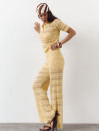 Жовті штани з вʼязаного трикотажу з шортами Santorini Knit Pants 446