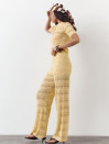 Жовті штани з вʼязаного трикотажу з шортами Santorini Knit Pants 446