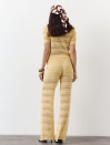Жовті штани з вʼязаного трикотажу з шортами Santorini Knit Pants 446