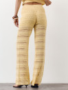 Жовті штани з вʼязаного трикотажу з шортами Santorini Knit Pants 446