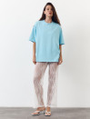 Женская футболка "oversize" из коттона в голубом цвете
