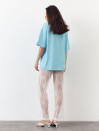 Женская футболка "oversize" из коттона в голубом цвете