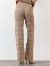 Бежеві штани з вʼязаного трикотажу з шортами Santorini Knit Pants 446