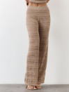Бежеві штани з вʼязаного трикотажу з шортами Santorini Knit Pants 446