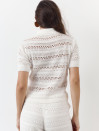 Белая женская футболка поло из вязаного трикотажа 445 Santorini Knit Polo