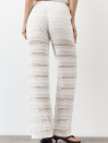 Білі штани з вʼязаного трикотажу з шортами Santorini Knit Pants 446
