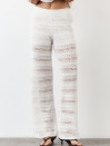Білі штани з вʼязаного трикотажу з шортами Santorini Knit Pants 446