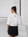 Жіноча футболка "oversize" з котону в білому кольорі