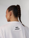 Жіноча футболка "oversize" з котону в білому кольорі