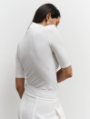 Біла стрейчева футболка з плечиками 407 Sculpt Shoulder