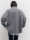 Картата сіра сорочка з гіпюром 408 Lace Flannel