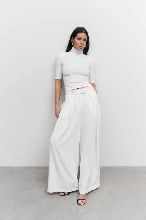 Женские брюки палаццо Flow Tailored Pants 416 в белом