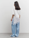 Біла футболка з гіпюром 406 Silk Layer