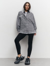Картата сіра сорочка з гіпюром 408 Lace Flannel