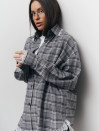 Картата сіра сорочка з гіпюром 408 Lace Flannel