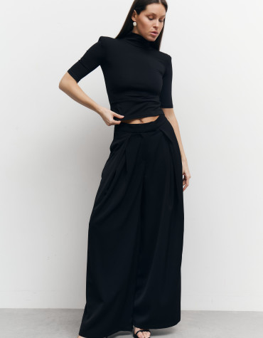 Чорні жіночі штани палаццо Flow Tailored Pants 416 