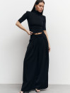 Чорна стрейчева футболка з плечиками 407 Sculpt Shoulder