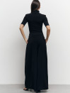 Чорна стрейчева футболка з плечиками 407 Sculpt Shoulder