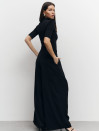 Чорна стрейчева футболка з плечиками 407 Sculpt Shoulder