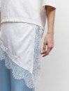 Біла футболка з гіпюром 406 Silk Layer