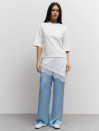 Біла футболка з гіпюром 406 Silk Layer