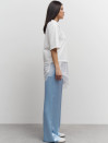 Біла футболка з гіпюром 406 Silk Layer