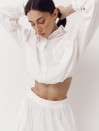 Біла сорочка з резинкою на поясі 410 Shirt Pure