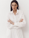 Біла сорочка з резинкою на поясі 410 Shirt Pure