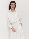 Біла сорочка з резинкою на поясі 410 Shirt Pure