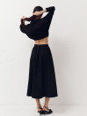 Чорна спідниця міді з котону «Lil Skirt»