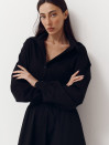 Сорочка з резинкою на поясі 410 Shirt Pure в чорному кольорі