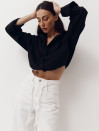 Сорочка з резинкою на поясі 410 Shirt Pure в чорному кольорі