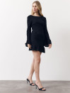Черное гипюровое платье с открытой спиной Midnight Muse Dress 440