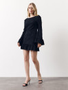 Черное гипюровое платье с открытой спиной Midnight Muse Dress 440