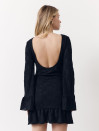 Черное гипюровое платье с открытой спиной Midnight Muse Dress 440