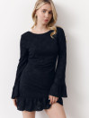 Черное гипюровое платье с открытой спиной Midnight Muse Dress 440