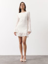 Белое гипюровое платье с открытой спиной Midnight Muse Dress 440