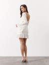 Белое гипюровое платье с открытой спиной Midnight Muse Dress 440